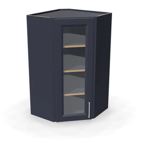 PGDWDC2442 cabinet in Bevel Blue, angle view