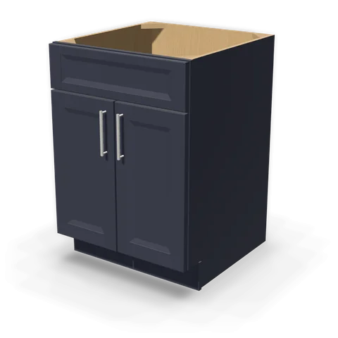 SB24 cabinet in Bevel Blue, angle view