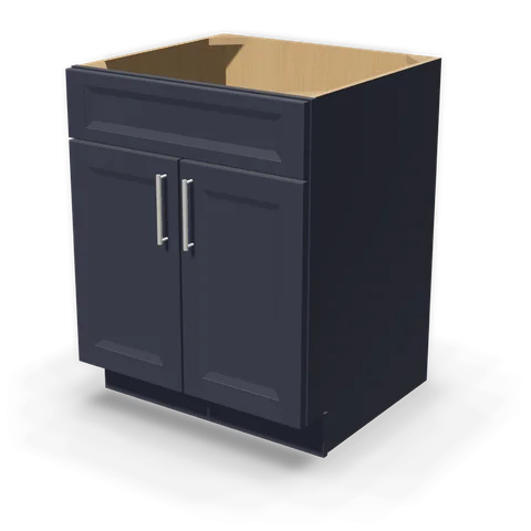 SB27 cabinet in Bevel Blue, angle view
