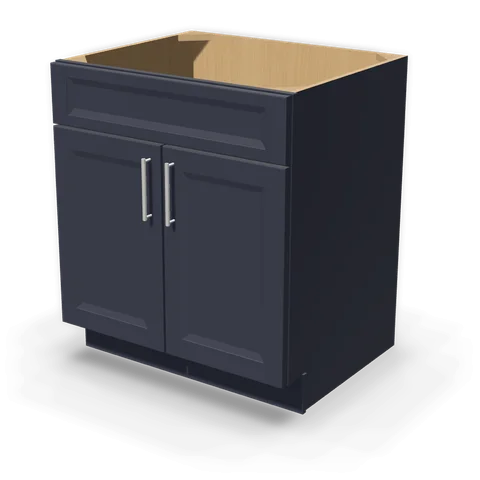 SB30 cabinet in Bevel Blue, angle view
