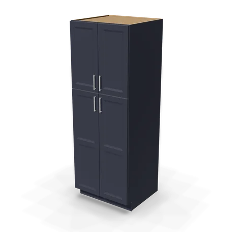 TP308427 cabinet in Bevel Blue, angle view