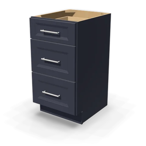 VDB1821 cabinet in Bevel Blue, angle view