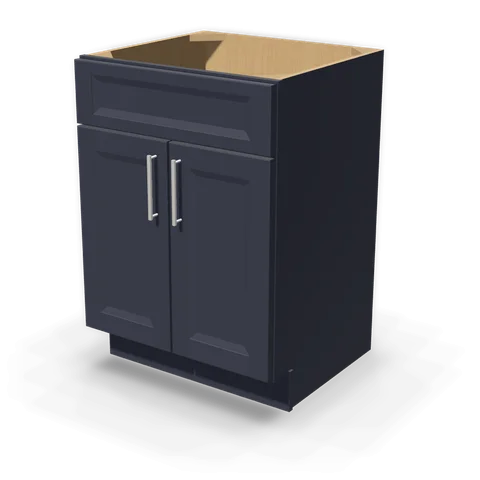 VSB2421 cabinet in Bevel Blue, angle view