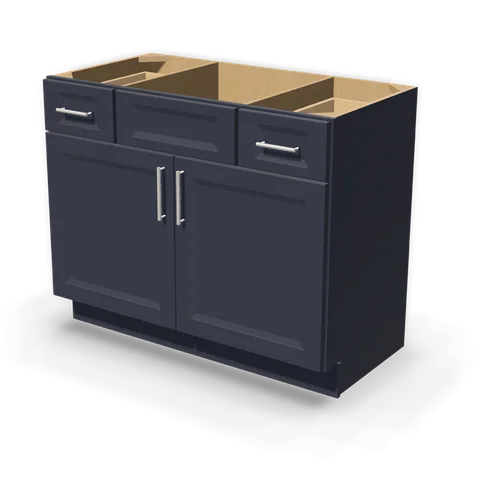 VSD4221 cabinet in Bevel Blue, angle view