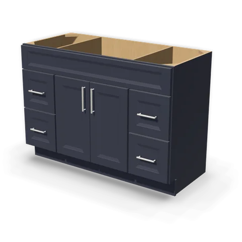 VSD4821 cabinet in Bevel Blue, angle view