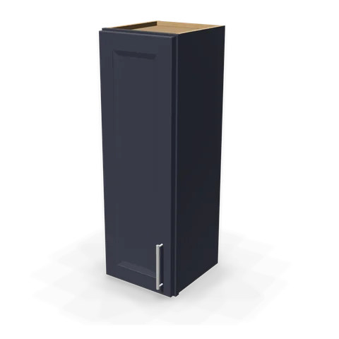 W1236 cabinet in Bevel Blue, angle view