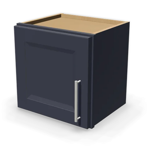 W1515 cabinet in Bevel Blue, angle view
