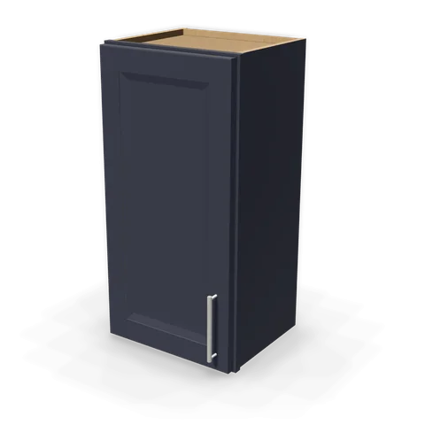 W1530 cabinet in Bevel Blue, angle view