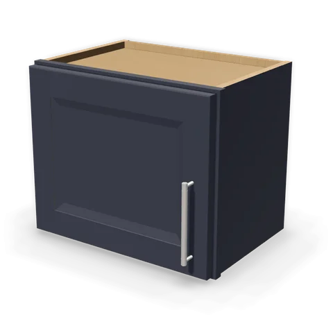 W1815 cabinet in Bevel Blue, angle view