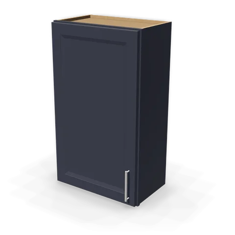 W2136 cabinet in Bevel Blue, angle view