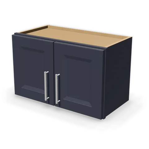 W2415 cabinet in Bevel Blue, angle view