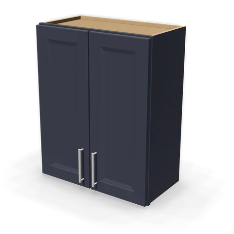 W2430 cabinet in Bevel Blue, angle view