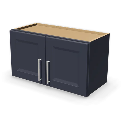 W2715 cabinet in Bevel Blue, angle view