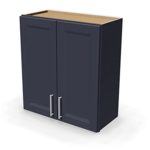 W2730 cabinet in Bevel Blue, angle view