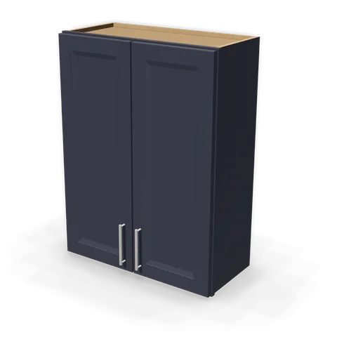 W2736 cabinet in Bevel Blue, angle view