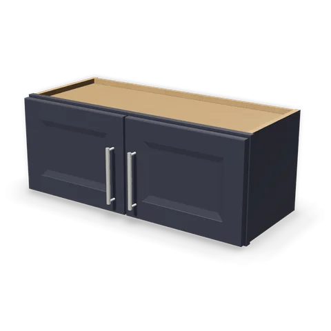W3012 cabinet in Bevel Blue, angle view