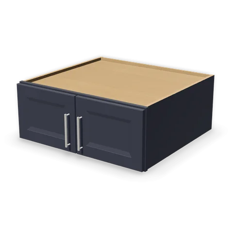 W301227 cabinet in Bevel Blue, angle view