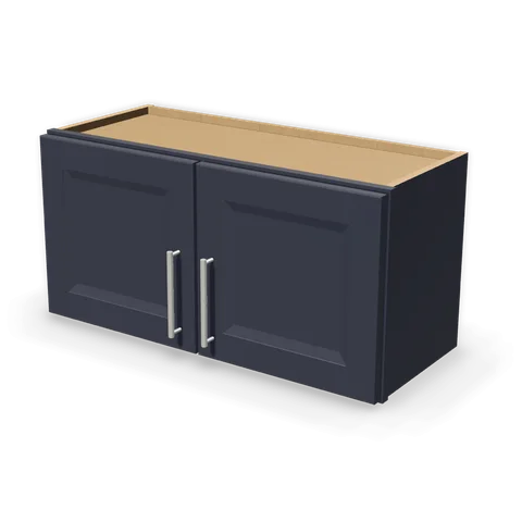 W3015 cabinet in Bevel Blue, angle view