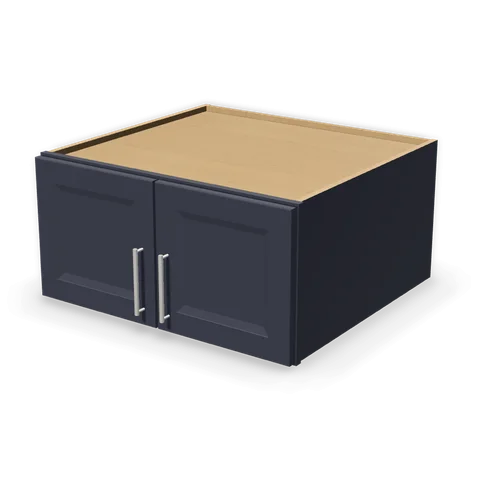 W301527 cabinet in Bevel Blue, angle view