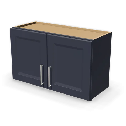 W3018 cabinet in Bevel Blue, angle view