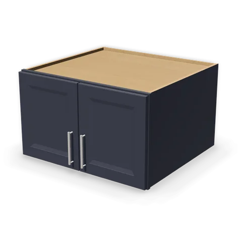 W301827 cabinet in Bevel Blue, angle view