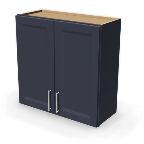 W3030 cabinet in Bevel Blue, angle view