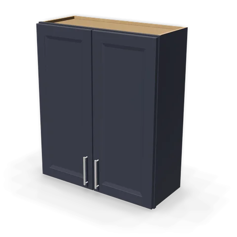 W3036 cabinet in Bevel Blue, angle view