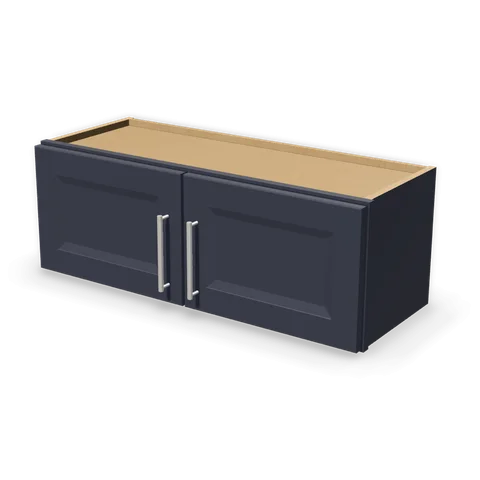 W3312 cabinet in Bevel Blue, angle view
