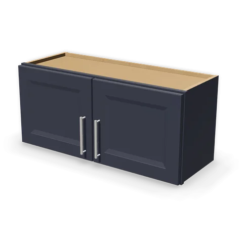 W3315 cabinet in Bevel Blue, angle view