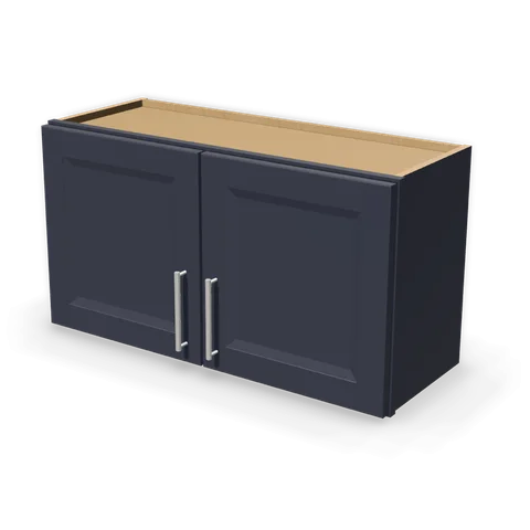W3318 cabinet in Bevel Blue, angle view