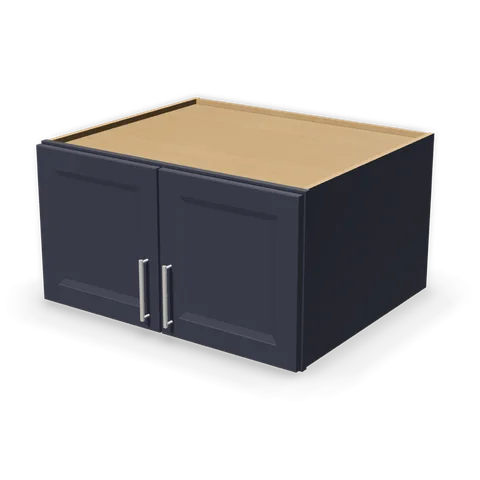 W331827 cabinet in Bevel Blue, angle view