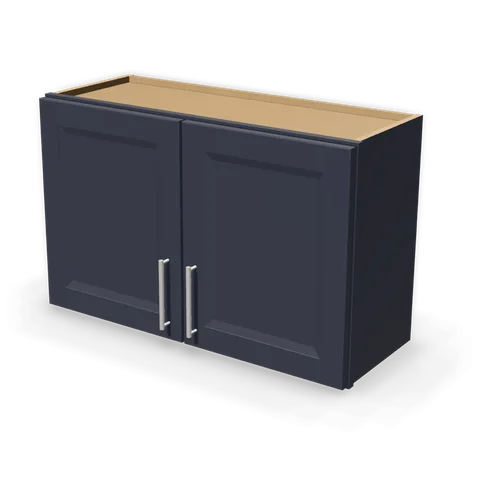 W3321 cabinet in Bevel Blue, angle view