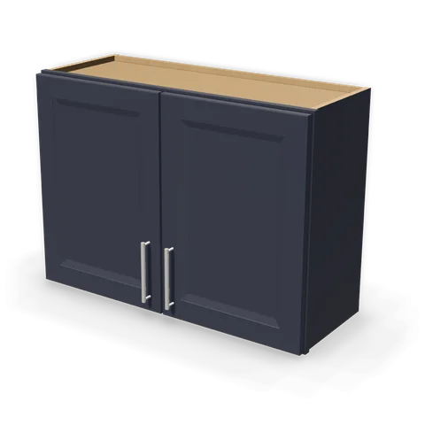 W3324 cabinet in Bevel Blue, angle view