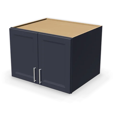 W332427 cabinet in Bevel Blue, angle view