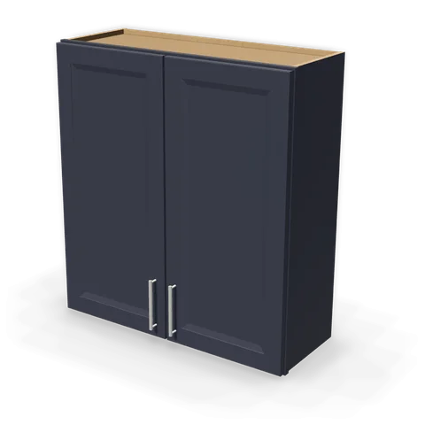 W3336 cabinet in Bevel Blue, angle view