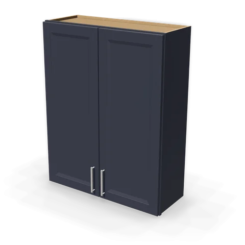 W3342 cabinet in Bevel Blue, angle view