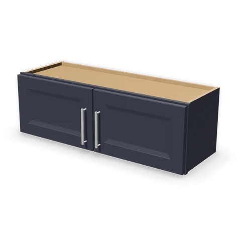 W3612 cabinet in Bevel Blue, angle view