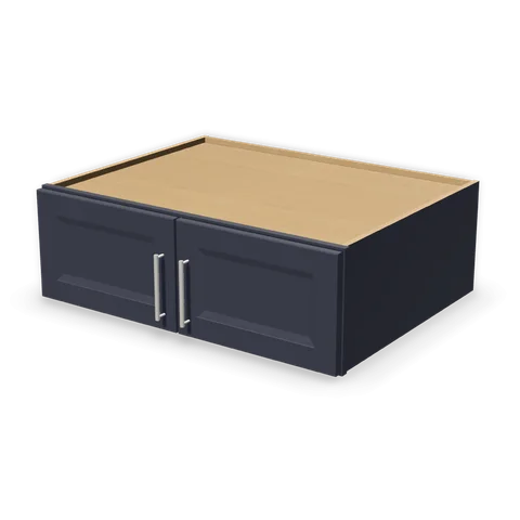 W361227 cabinet in Bevel Blue, angle view