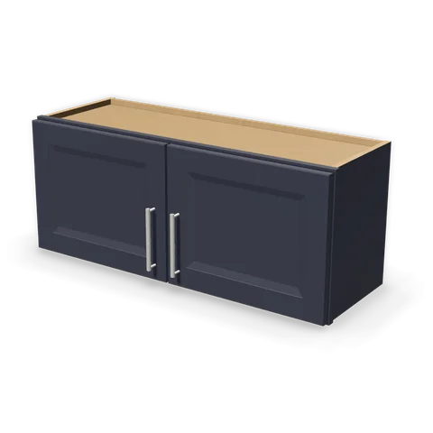 W3615 cabinet in Bevel Blue, angle view