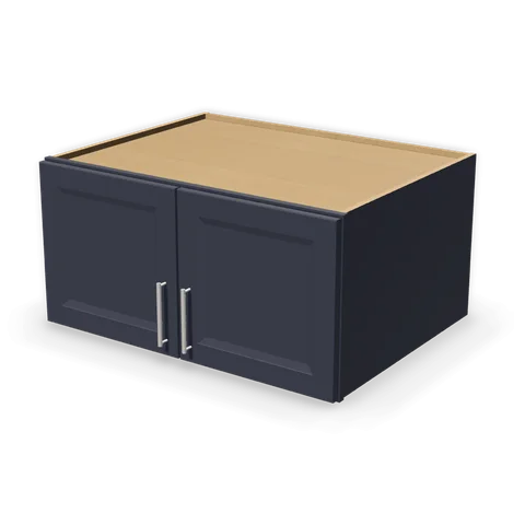 W361827 cabinet in Bevel Blue, angle view
