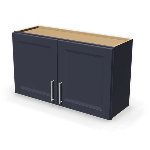 W3621 cabinet in Bevel Blue, angle view