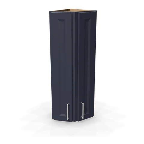 WAE1242 cabinet in Bevel Blue, angle view