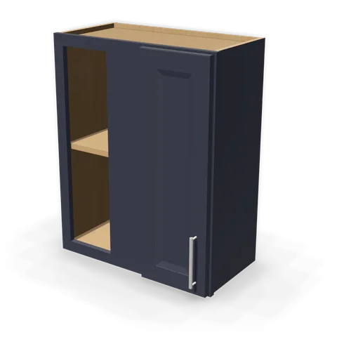 WBC2430 cabinet in Bevel Blue, angle view
