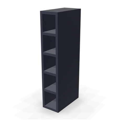 WC0630 cabinet in Bevel Blue, angle view
