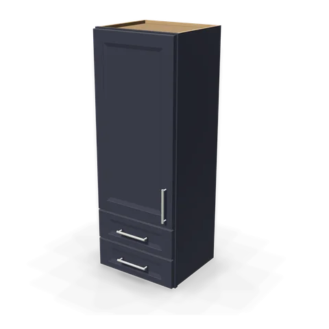 WD1848 cabinet in Bevel Blue, angle view