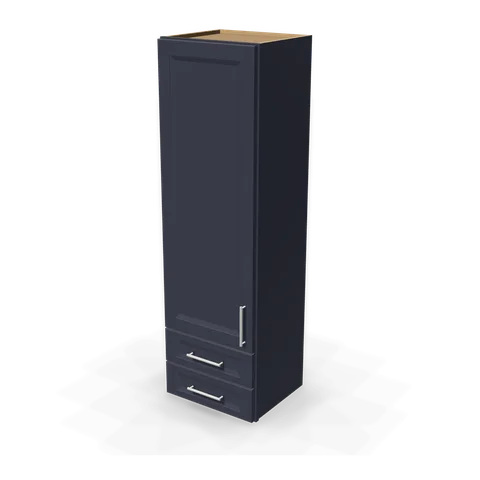 WD1860 cabinet in Bevel Blue, angle view