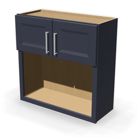 WM3030 cabinet in Bevel Blue, angle view