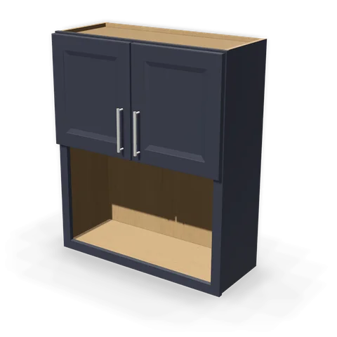 WM3036 cabinet in Bevel Blue, angle view
