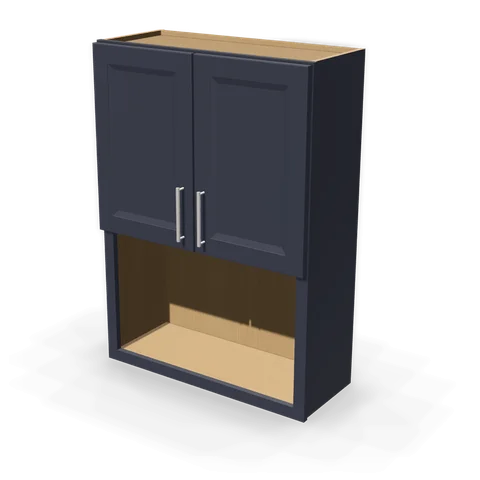 WM3042 cabinet in Bevel Blue, angle view