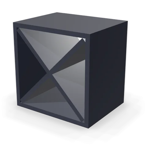 WR1515 cabinet in Bevel Blue, angle view